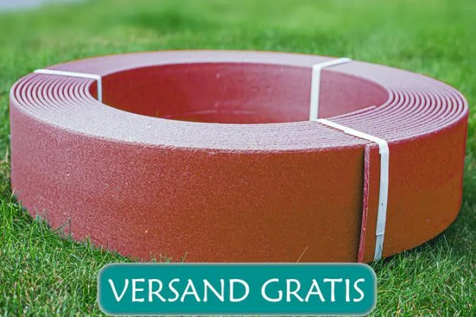 Teichrandband rot 14 cm breit, 25,00 m lang